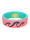 Women's Waves Teal/Coral Switch Ring