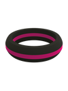 Women's Thin Pink Line Classic Silicone Ring