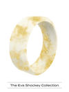 Women's Eva Shockey Cream Gold Metallic Marble Silicone Ring
