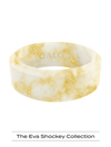 Women's Eva Shockey Cream Gold Metallic Marble Silicone Ring