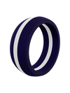 Men's Thin White Line Silicone Ring