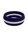 Men's Thin White Line Silicone Ring