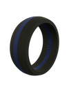 Men's Thin Blue Line Silicone Ring