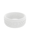 Men's White Chevron Silicone Ring