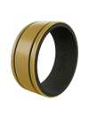Men's Metallic Score Strata Silicone Ring