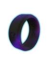 Men's Aqua Galaxy Glow Silicone Ring