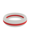 Men's Thin Red Line Silicone Ring