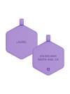 Violet Glow Classic Hex Dog ID Tag