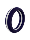 Women's Thin White Line Silicone Ring