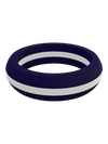 Women's Thin White Line Silicone Ring