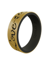 Women's Metallic Strata Filigree Love Silicone Ring
