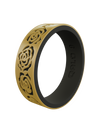 Women's Clearance Gold/Black Strata Blossom Silicone Ring